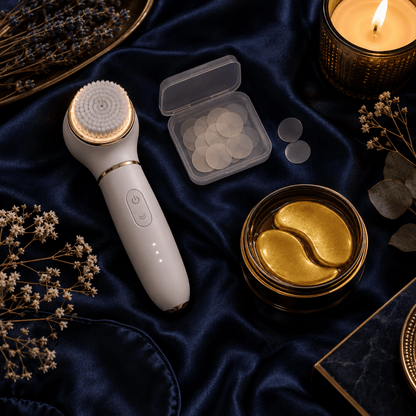 Clear-Skin Night Routine: Cleansing Brush + Pimple Patches + Eye Masks - She Glow