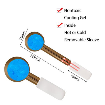 Ice Facial Massage Roller, Stainless Steel Cryo Stick Cooling Massager For Face And Eyes Beauty Lifting And Cooling Tool For Skincare - She Glow