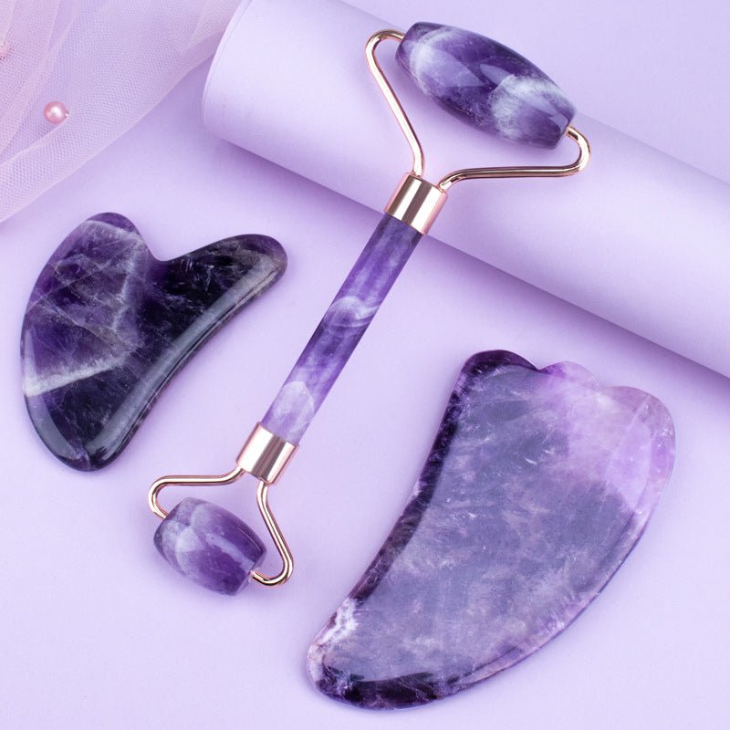 She Glow Amethyst Gua Sha & Roller Set - She Glow