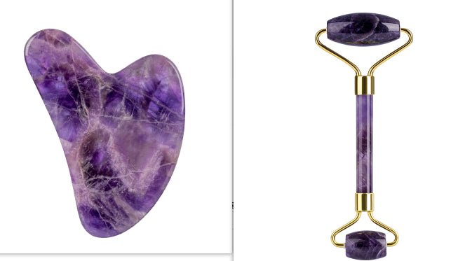 She Glow Amethyst Gua Sha & Roller Set - She Glow