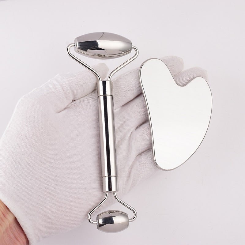 She Glow Stainless Steel Roller & Gua Sha Duo - She Glow